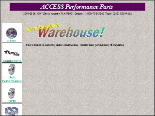 Web site www.accessparts.com, Access Performance Parts