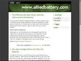 Web site www.alliedbattery.com, Continental Battery Systems of Seattle