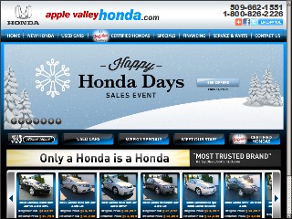 Web site www.applevalleyhonda.com, Apple Valley Honda