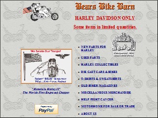 Web site www.bearsbikebarn.com, Bear's Bike Barn