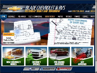 Web site www.bladechevy.com, Blade Chevrolet