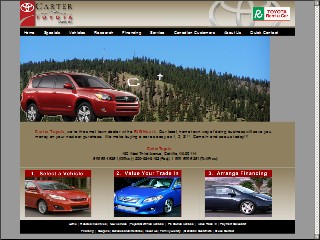 Web site www.cartertoyota.com, Carter Toyota Inc