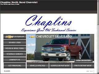 Web site www.chevyoutlet.com, Chaplin's North Bend Chevrolet