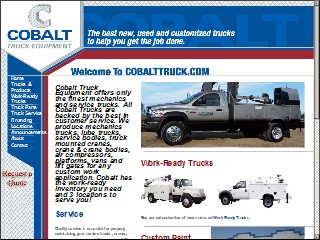 Web site www.cobalttruck.com, Cobalt Truck Equipment LLC
