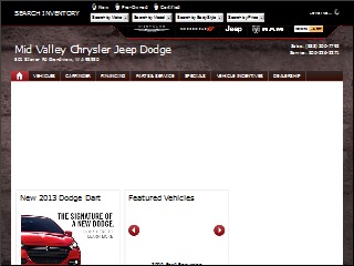 Web site www.fivestardealers.com/midvalley, Speck Chrysler Jeep Dodge Ram