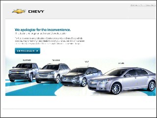 Web site www.frontierchevy.com, Frontier Auto Outlet