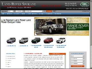 Web site www.landroverspokane.com, Autonation Volvo Cars Spokane
