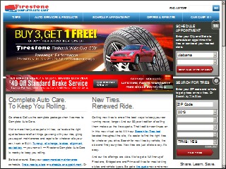 Web site www.mastercareusa.com, Firestone Tire & Auto Ctr