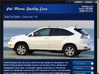 Web site www.patmoorequalitycars.com, Pat Moore Quality Cars