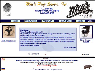 Web site www.propsavers.com, Mac's Troll Prop Saver