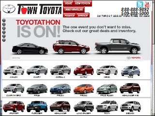 Web site www.towntoyota.com, Town Toyota