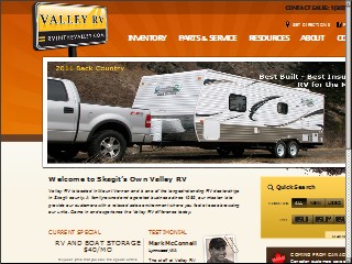 Web site www.valley-rv.com, Valley Rv